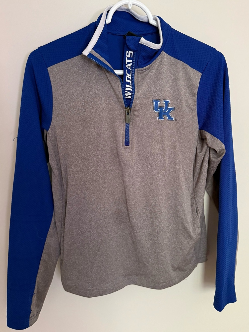 Youth Wildcats Quarter-Zip Pullover - Grey & Blue